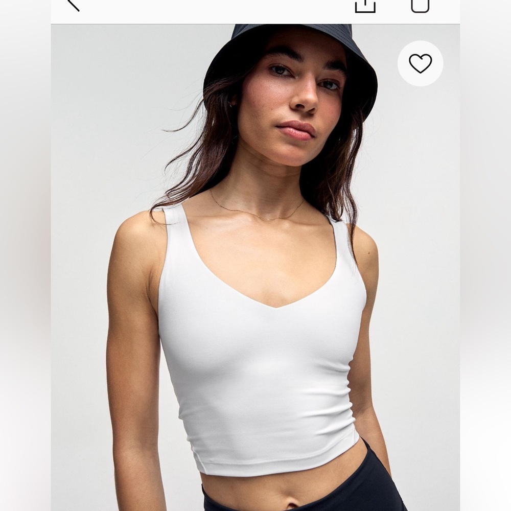 Lululemon align tank top light support, a/b cup, white, size 4